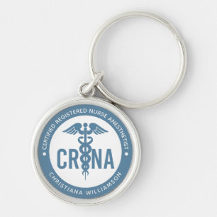 Custom CRNA Certified Registered Nurse Anesthetist Keychain