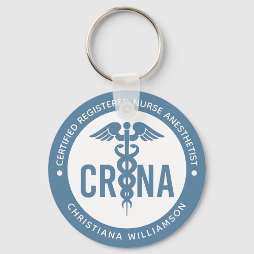 Custom CRNA Certified Registered Nurse Anesthetist Keychain
