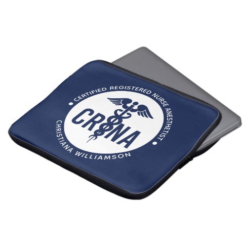 Custom CRNA Certified Registered Nurse Anesthetist Laptop Sleeve