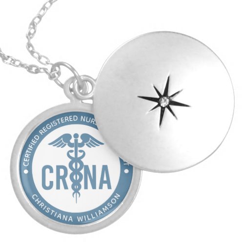 Custom CRNA Certified Registered Nurse Anesthetist Locket Necklace