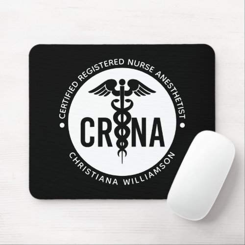Custom CRNA Certified Registered Nurse Anesthetist Mouse Pad