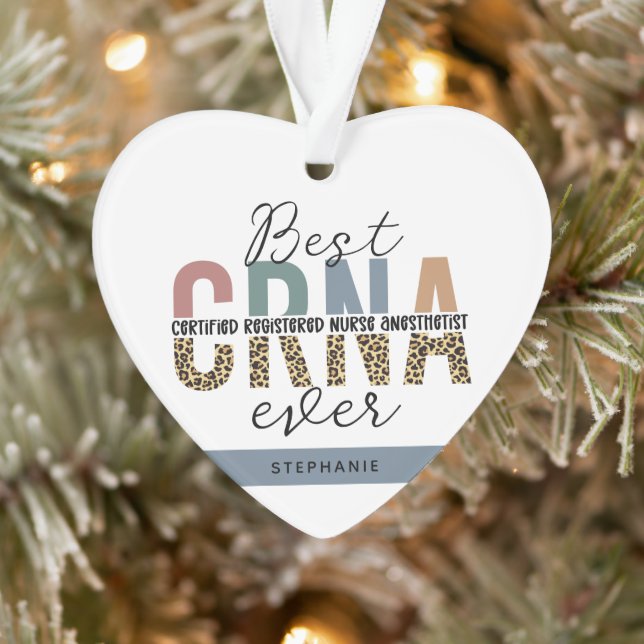 Custom CRNA Certified Registered Nurse Anesthetist Ornament (Tree)