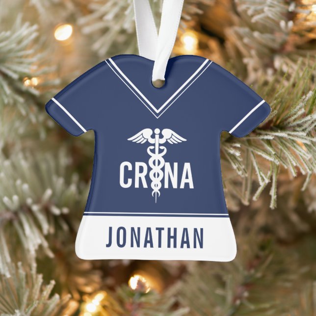 Custom CRNA Certified Registered Nurse Anesthetist Ornament (Tree)
