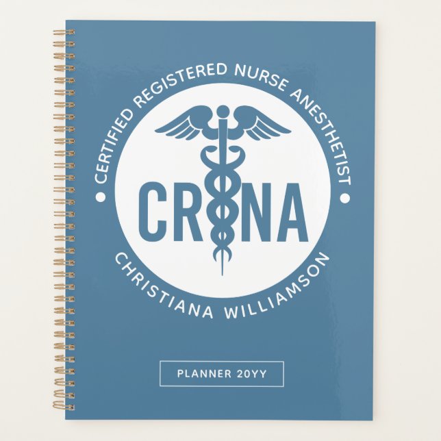 Custom CRNA Certified Registered Nurse Anesthetist Planner (Front)