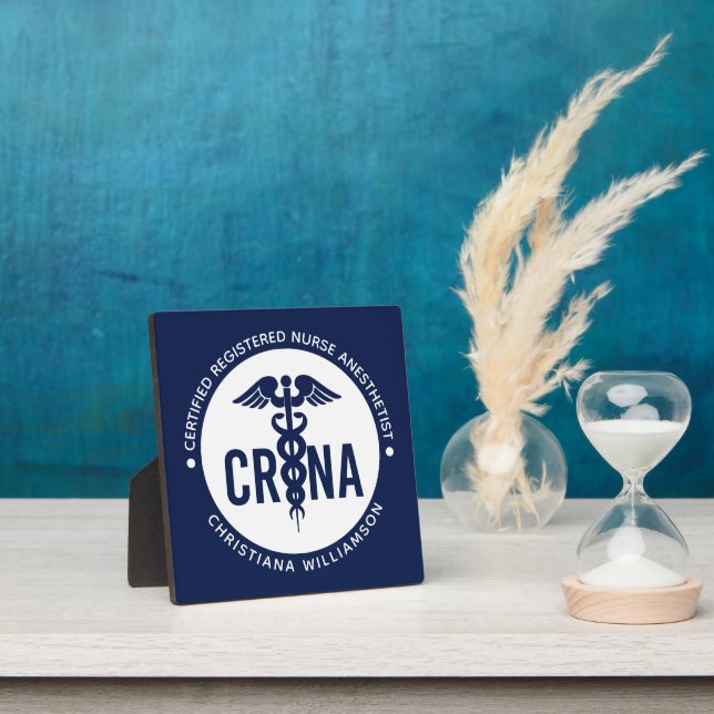 Custom CRNA Certified Registered Nurse Anesthetist Plaque (Insitu)