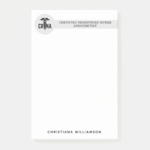Custom CRNA Certified Registered Nurse Anesthetist Post-it Notes