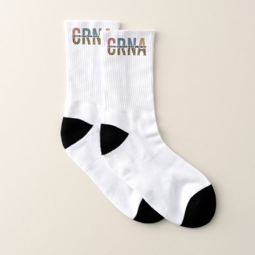 Custom CRNA Certified Registered Nurse Anesthetist Socks