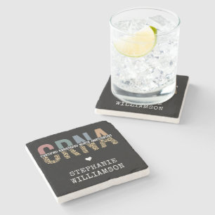 Custom CRNA Certified Registered Nurse Anesthetist Stone Coaster