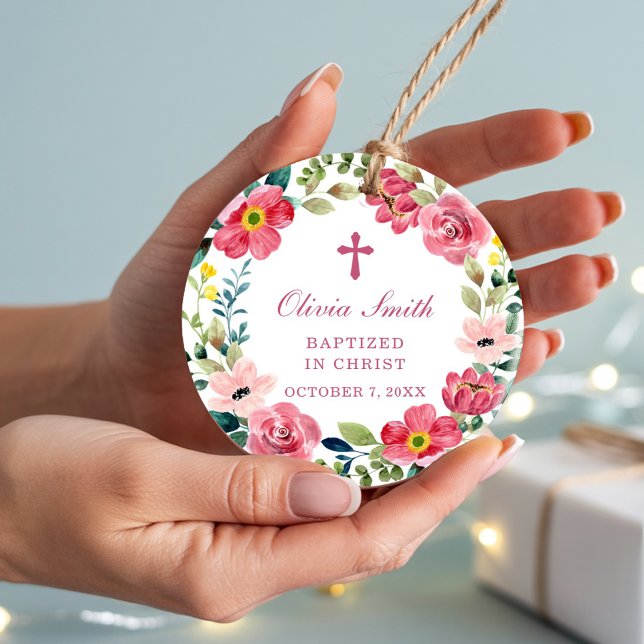 Custom Cross Baptism Ornaments Gift  (Creator Uploaded)