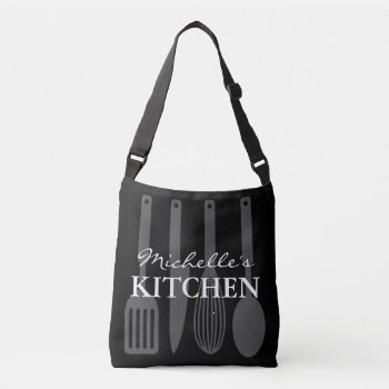 Custom Cross Body Bag With Kitchen Utensils Design by cookinggifts at Zazzle