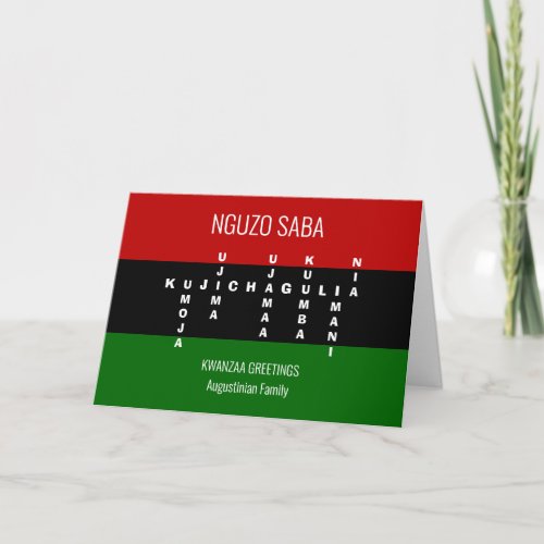Custom Crossword NGUZO SABA Kwanzaa Card