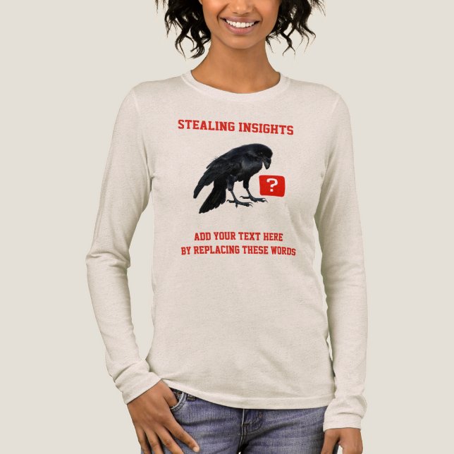 Custom Crow Business Intelligence Analyst Tri-Blend Shirt (Front)