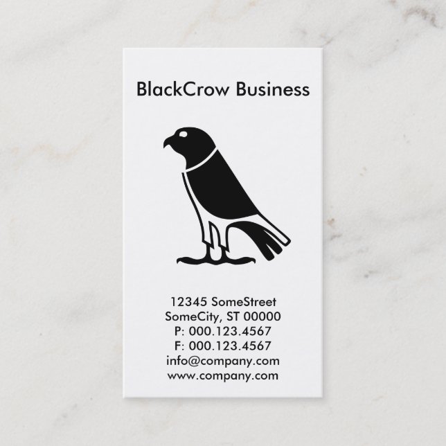 custom crow company business card (Front)