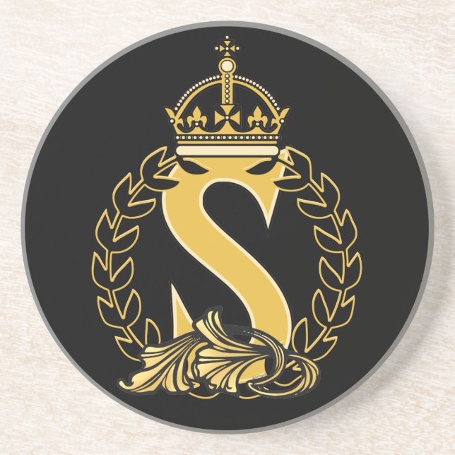Custom Crown Monogram - S Coaster (Front)