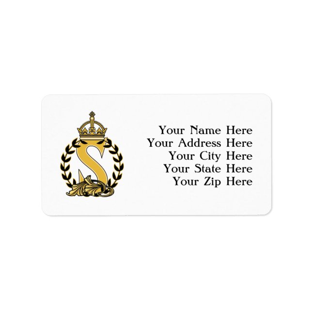 Custom Crown Monogram - S Label (Front)