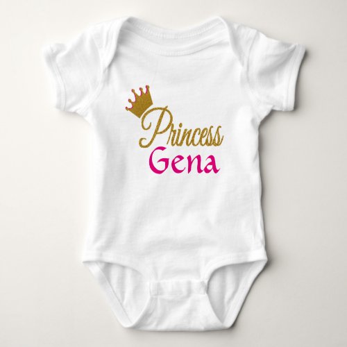 Custom Crown Princess Baby Bodysuit