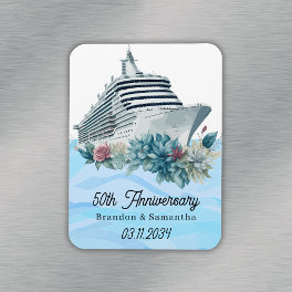Custom Cruise 50th Wedding Anniversary Keepsake Magnet