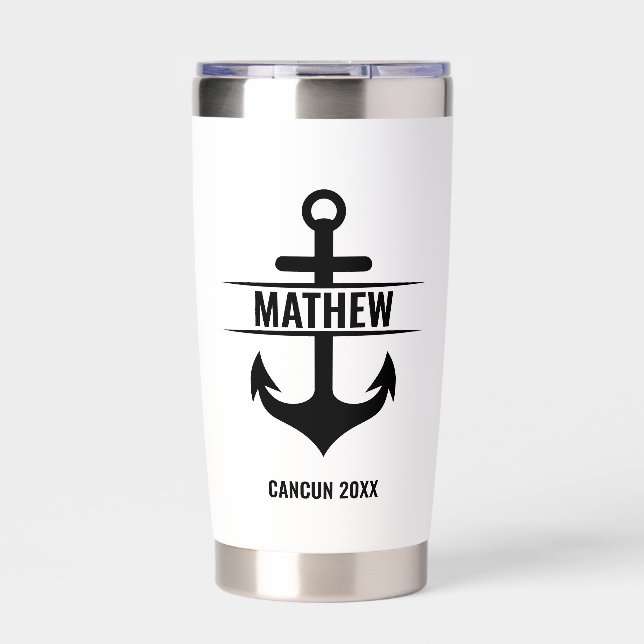 Custom Cruise Chip Party Travel Vacation Girl Trip Insulated Tumbler (Front)