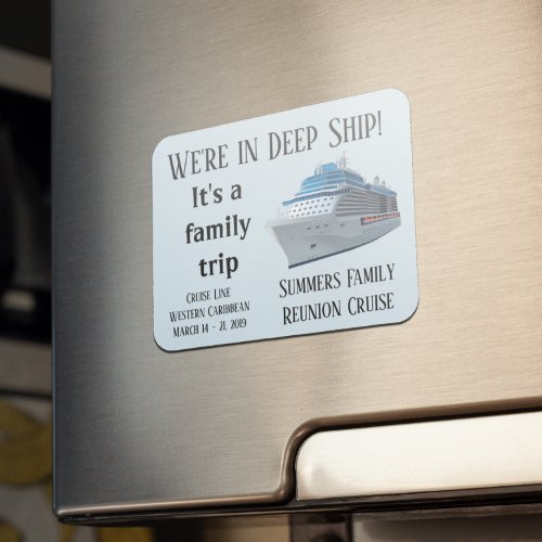 Custom Cruise Door Family Personalized In Deep Magnet