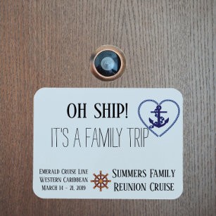 Custom Cruise Door Family Personalized Ship Magnet