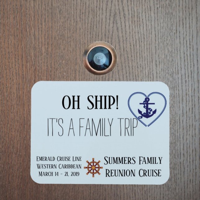 Custom Cruise Door Family Personalized Ship Magnet (Creator Uploaded)