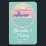 Custom Cruise Door Sign Modern Retro Names Magnet<br><div class="desc">Custom Cruise Door Sign Modern Retro Names Magnet</div>