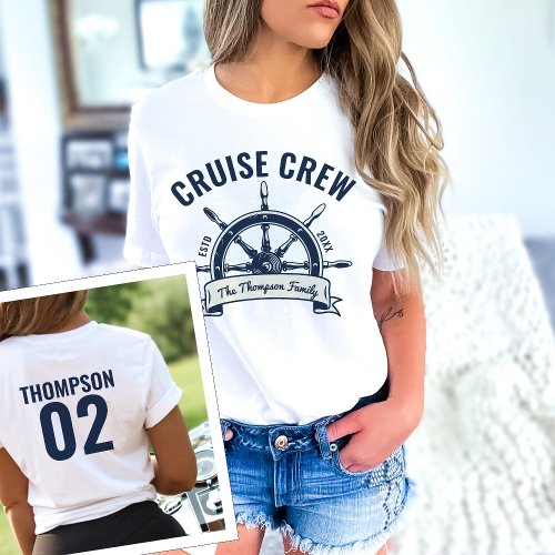 Custom Cruise Or Lake Family Vacation Matching T_Shirt