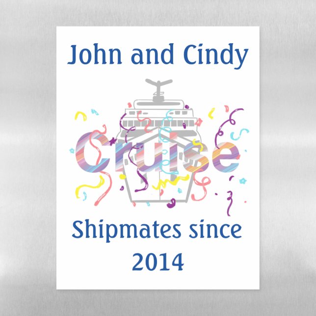 Custom Cruise Ship Cabin Door Magnet   Magnetic Dry Erase Sheet (Vertical)