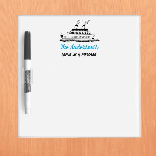 Custom Cruise Ship Door Marker Message Board (Cruise Door Decor Message Board. Modern Simple. Perfect for reunions and weddings. )