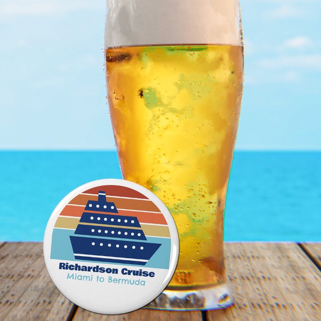 Custom Cruise Ship Family Trip Sunset Keepsake Bottle Opener (Creator Uploaded)