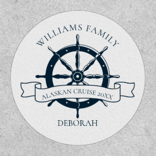 Custom Cruise Ship Nautical Wheel Boat Captain Patch
