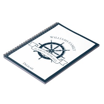 Custom Cruise Ship Nautical Wheel Boat Vacation Notebook | Zazzle