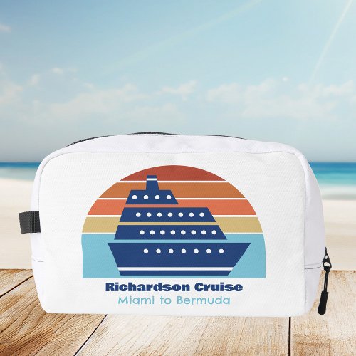 Custom Cruise Ship Ocean Liner Sunset Dopp Kit