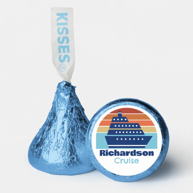 Custom Cruise Ship Ocean Liner Sunset Party Hershey®'s Kisses® (Front)