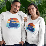 Custom Cruise Ship Sunset Family Trip Long Sleeve T-Shirt<br><div class="desc">Cool custom cruise ship long sleeve t-shirts for your family reunion or spring break trip to Bermuda,  The Bahamas,  or The Caribbean. Customize these cute sunset tees with your family name and destination or year.</div>