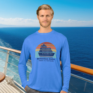Custom Cruise Ship Sunset Family Trip Long Sleeve Tri-Blend Shirt