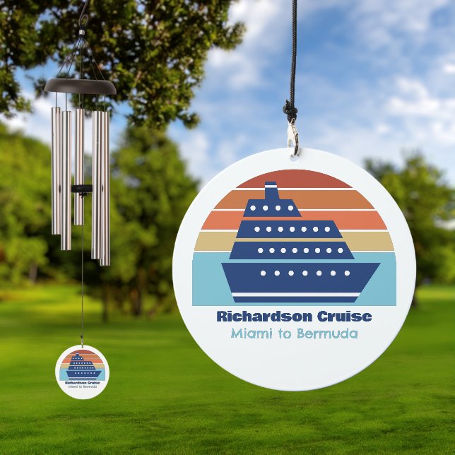 Custom Cruise Ship Sunset Keepsake Gift Wind Chime (Outdoor)