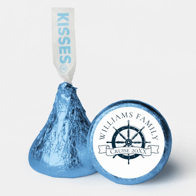 Custom Cruise Ship Wheel Nautical Party Hershey®'s Kisses® (Front)