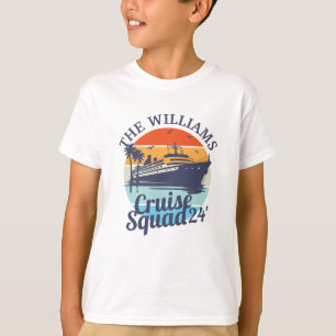 Custom Cruise Squad Family Group Friends Sunset T-Shirt