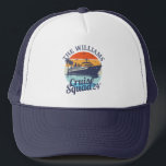 Custom Cruise Squad Family Group Friends Sunset Trucker Hat<br><div class="desc">Set sail in style with our "Custom Cruise Squad Family Group Friends Sunset." trucker hat. Personalize it with your family name or group for a touch of unity. Perfect for capturing cherished memories from your adventures together. Whether you're exploring exotic ports or lounging on deck, this trucker hat is a...</div>