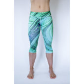 Custom Crystal Capri Yoga Leggings - Abundant (Front)