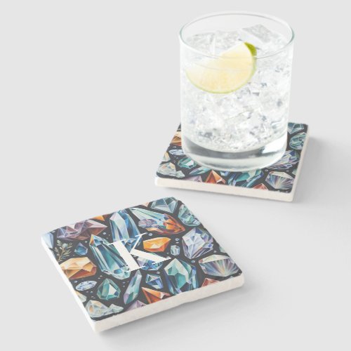 Custom Crystals Stone Coaster Witchy Aesthetic Art