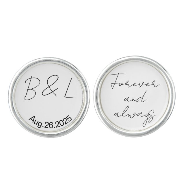 Custom cufflinks - Optional, personalized Wedding  (Front)