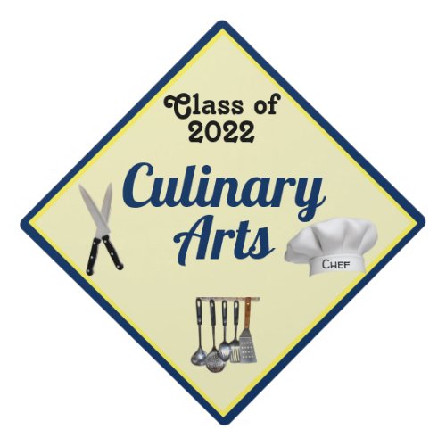 Custom Culinary Arts Graduation Cap Topper