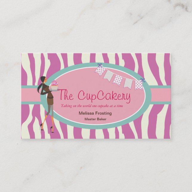 Custom Cupcake Bakery Business Cards (Front)