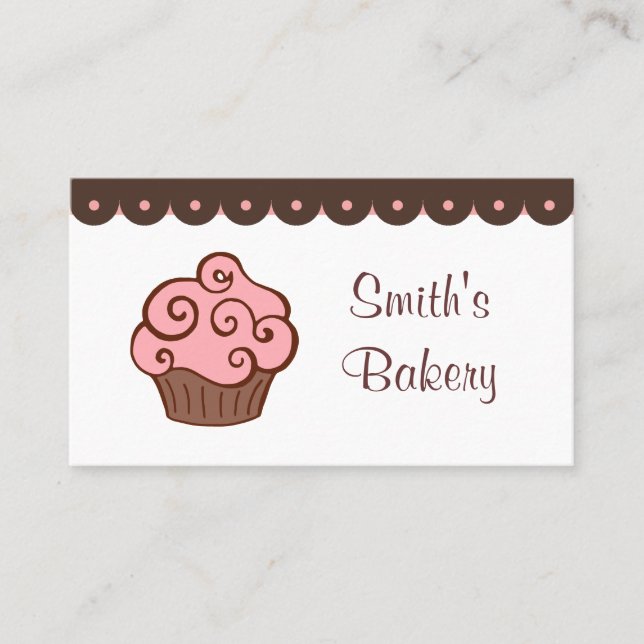 Custom Cupcake Business Cards (Front)