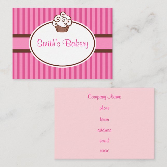 Custom Cupcake Business Cards (Front/Back)