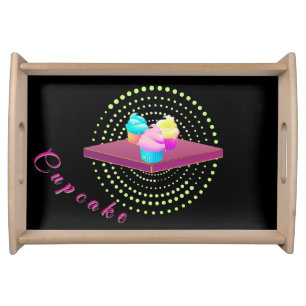 Custom Cupcake Delight 3D Serving Tray