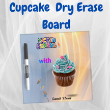 Custom Cupcake Dry Erase Board