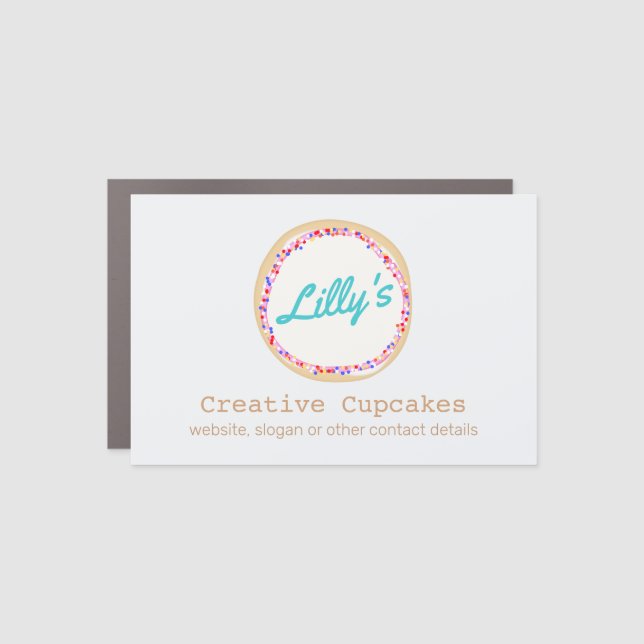 Custom Cupcake or Cookie Decorator Baker Car Magnet (Front)
